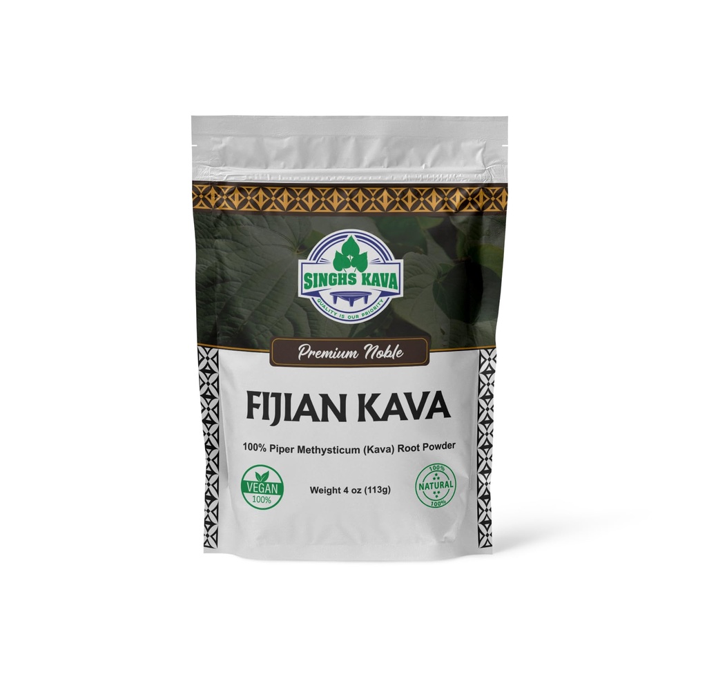 Premium Noble Fijian Kava Root Powder (WAKA) - All Natural Product (Fiji Kava 4oz)