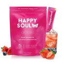 HappySoul Kava Drink Mix Powder-Alcohol Alternative for Evenings & Social Drinking - Kava Kava Mocktail for Relaxation - Adaptogen Drink with Magnesium, Ashwagandha, L-Theanine | Berry, 15 Stick Packs