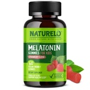 NATURELO Melatonin Gummies for Kids Non-GMO, Gluten-Free, Soy Free - Strawberry Flavor - Gentle Sleep Supplement - 60 Vegetarian Gummies