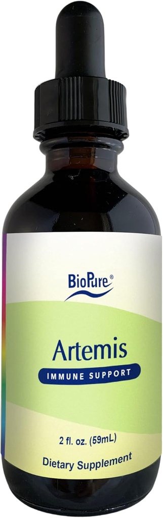 BioPure Artemis – Extrato de ervas de Artemisia Annua ou doce Wormwood com compostos bioativos para o sistema imunológico, saúde intestinal, função geniturinária, equilíbrio de microbiomas, e bem-estar geral – 2 fl oz