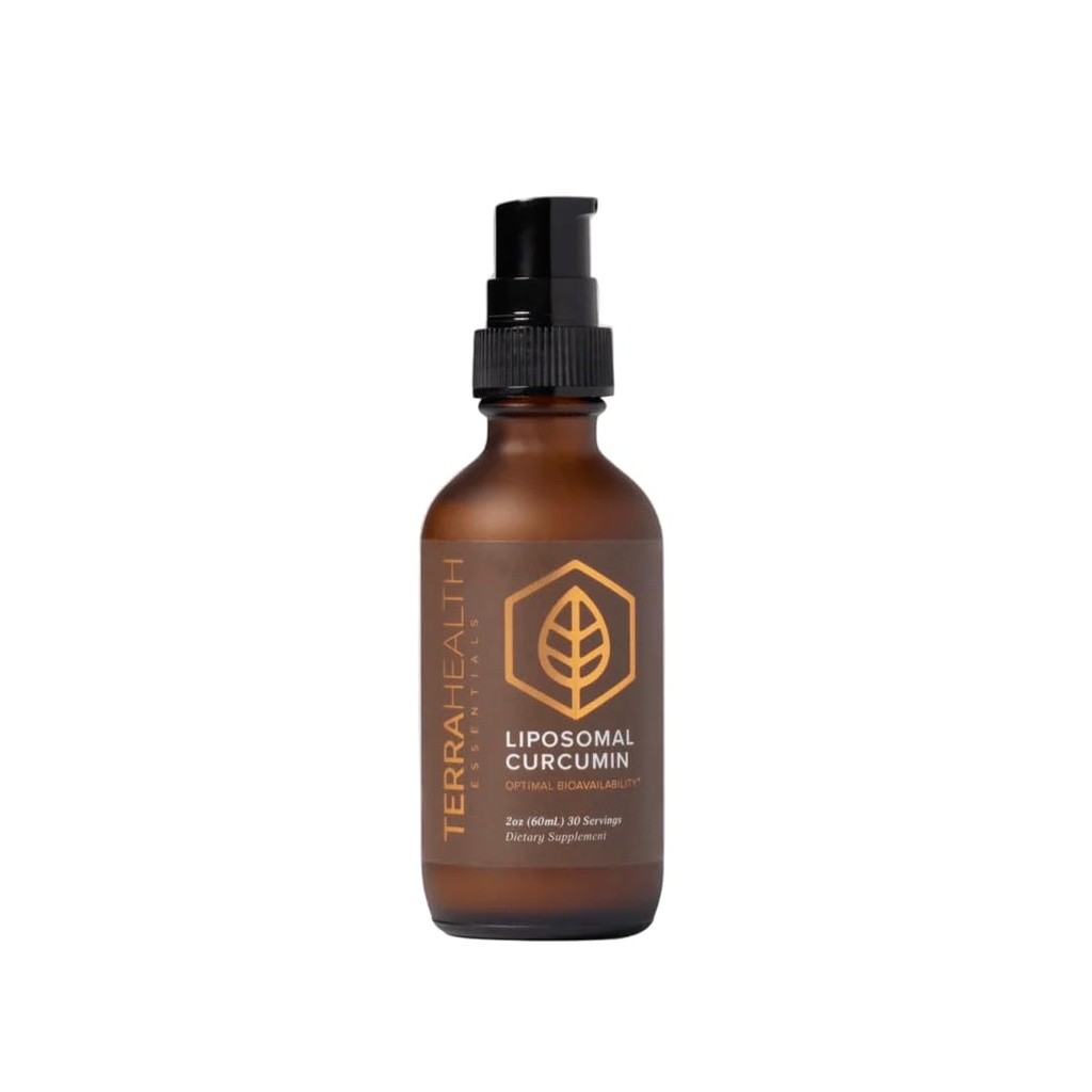 Terra Health Essentials Liposomal Curcumin Drops - Joint Support Supplement with Turmeric and Black Pepper - 5X Higher Absorption and Great Tasting - 30 Servings - Vegan and All Natural