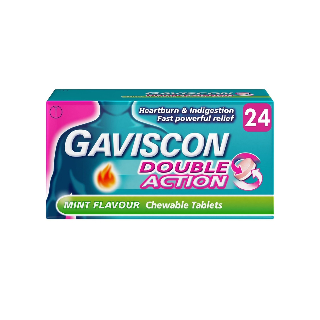 Gaviscon Double Action Tablets 24 Mint