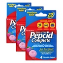Pepcid Complete Acid Reducer + Antacid for Acid Reflux, 10mg Famotidine, 800mg Calcium Carbonate & 165mg Magnesium Hydroxide per Antacid Chew, Individual Packets, Berry Flavored, 4 ct (Pack of 3)