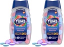 TUMS Ultra Strength Chewable Antacid Tablets for Heartburn Relief and Acid Indigestion Relief, Assorted Berries - 160 Count (Pack of 2)
