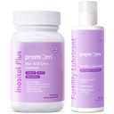 Premom Inositol Plus - 2000mg Myo-Inositol & 50mg D-Chiro Inositol - Personal Fertility Lubricant for Conception 4oz- Ovarian & Reproductive Health