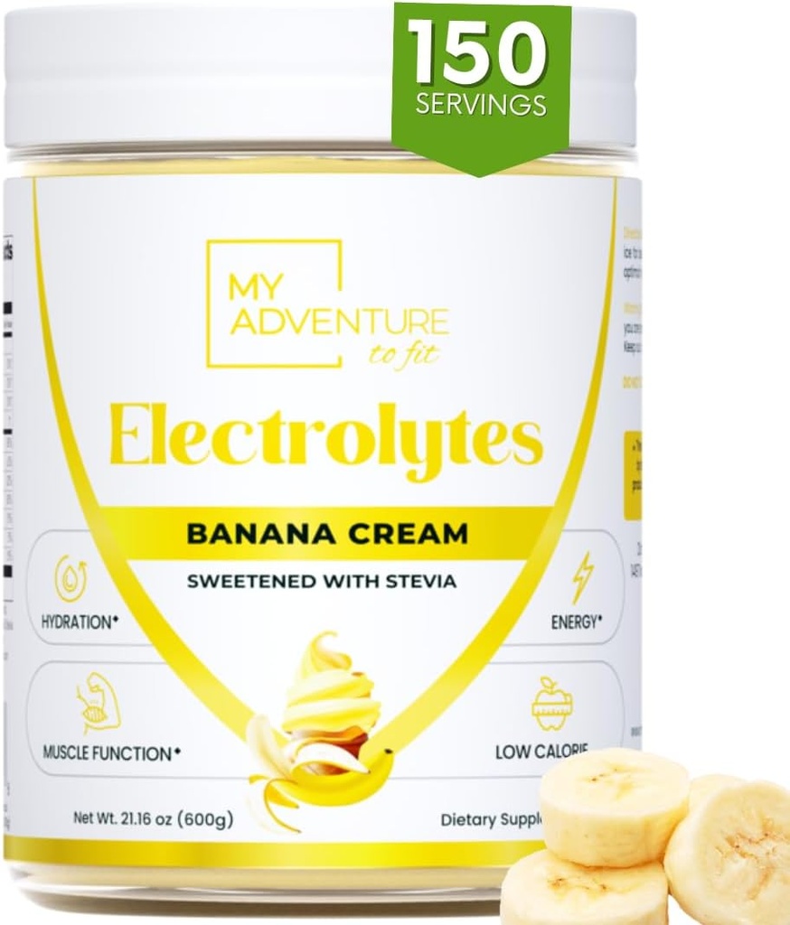 Zero Sugar - Banana Creto Electrolytes Powder - Refresca la hidratació - Energia lliure amb tots els ingredients Natural - Vegan Keto i Palàlido - Sugar Free Electrolyts Powder Beuda - 150 Servings