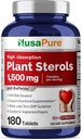 Cây NusaPure Sterols 1500 mg - 180 bảng (Non-GMO, Vegan) Beta Sitosterol, Bioperine