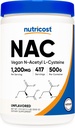 N-Acetyl L- Cysteine (NAC) powder 500 Grams - Vegan NAC, Non- GMO, Gluten Free