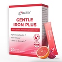 Iron Supplement for Women: Oral Dissolvable Iron Powder, Gentle Iron Plus with 27mg Lipofer®, Slow Release Iron with Vitamin C, Folic Acid, Beetroot Extract & B-Complex, Vegan, 20 Sticks