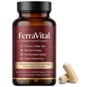 Ferritin Supplement for Women – Supports Healthy Iron & Energy Levels – with Ferrous Glycine, Vitamins C, B12, B6, Folate, Zinc & Probiotics – 60 Capsules