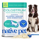 Native Pet Colostrum for Dogs - Bovine Colostrum Powder - Dog Allergy Relief, Itchy Skin Relief, Immune Support & Gut Health - 100% Single-Ingredient Supplement with Bioactive Nutrients - 120 Scoops