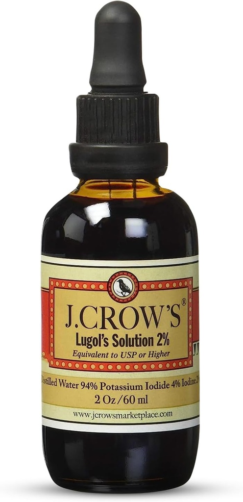 J.CROW 'S ® Lugol' s Solution of Iodine 2% 2oz