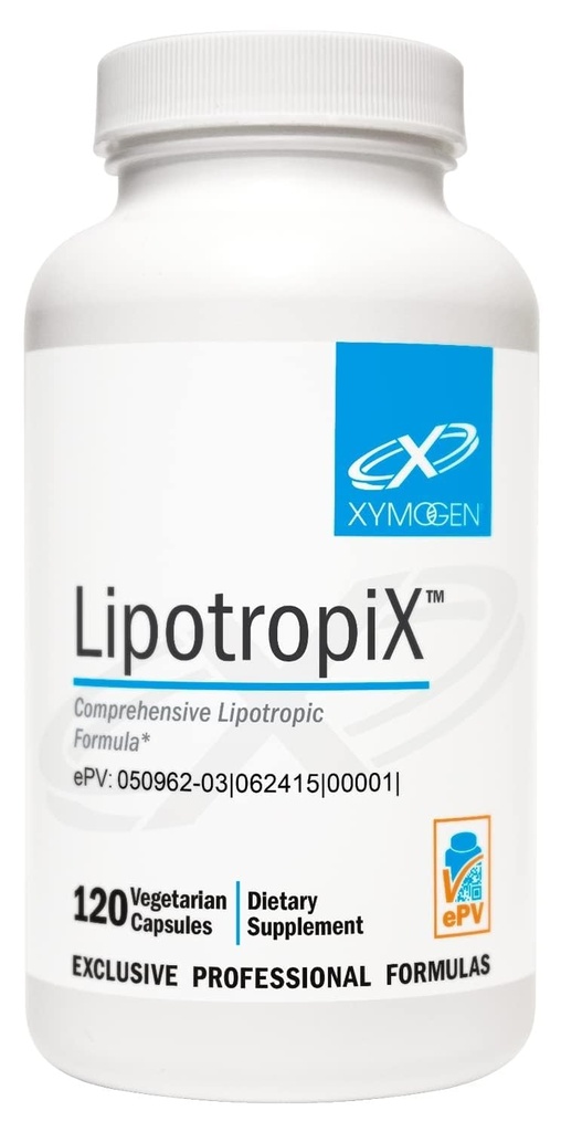 XYMOGEN LipotropiX - Choline, Taurine & Methionine Formula - Liver & Lipid Metabolism Support - Vegan, Gluten-Free, & Non-GMO - 120 Capsules