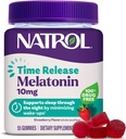 Natrol 10 мг Melatonin Gummies, часовий реліз Sleep Gummies для дорослих, мінімізувати змії, полуниці-Flavored, 55 граф, 55 рік постачання