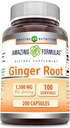 Amazing Formulas Ginger Root 4:1 보충 | 1500 Mg Per 서빙 | 200 캡슐 보충 | Non-GMO | 글루텐 무료 | 미국에서 제작