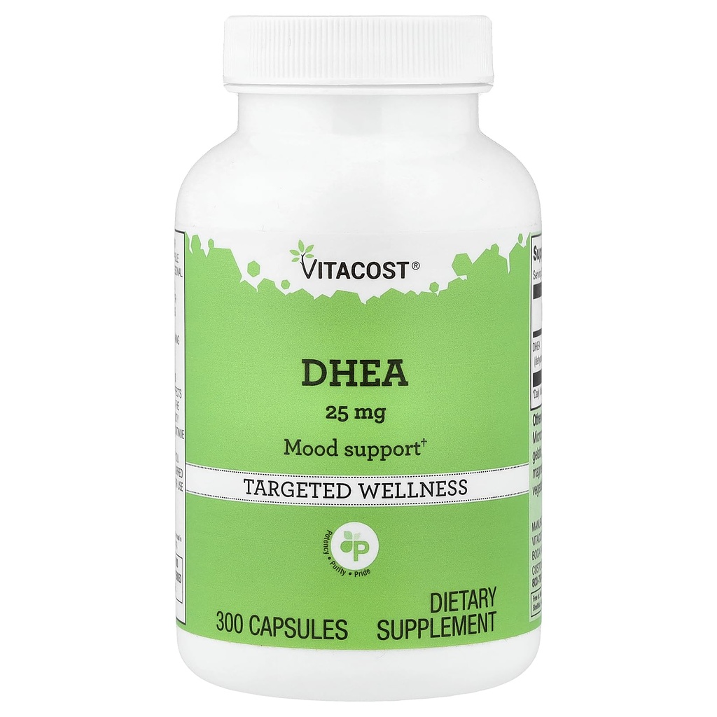 Vitacost DHEA, 25 mg, 300 Capsules