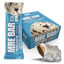 REDCON1 MRE Cookies & Cream Protein Bars - 12 Count Snack Bars for Breakfast or Post-Workout