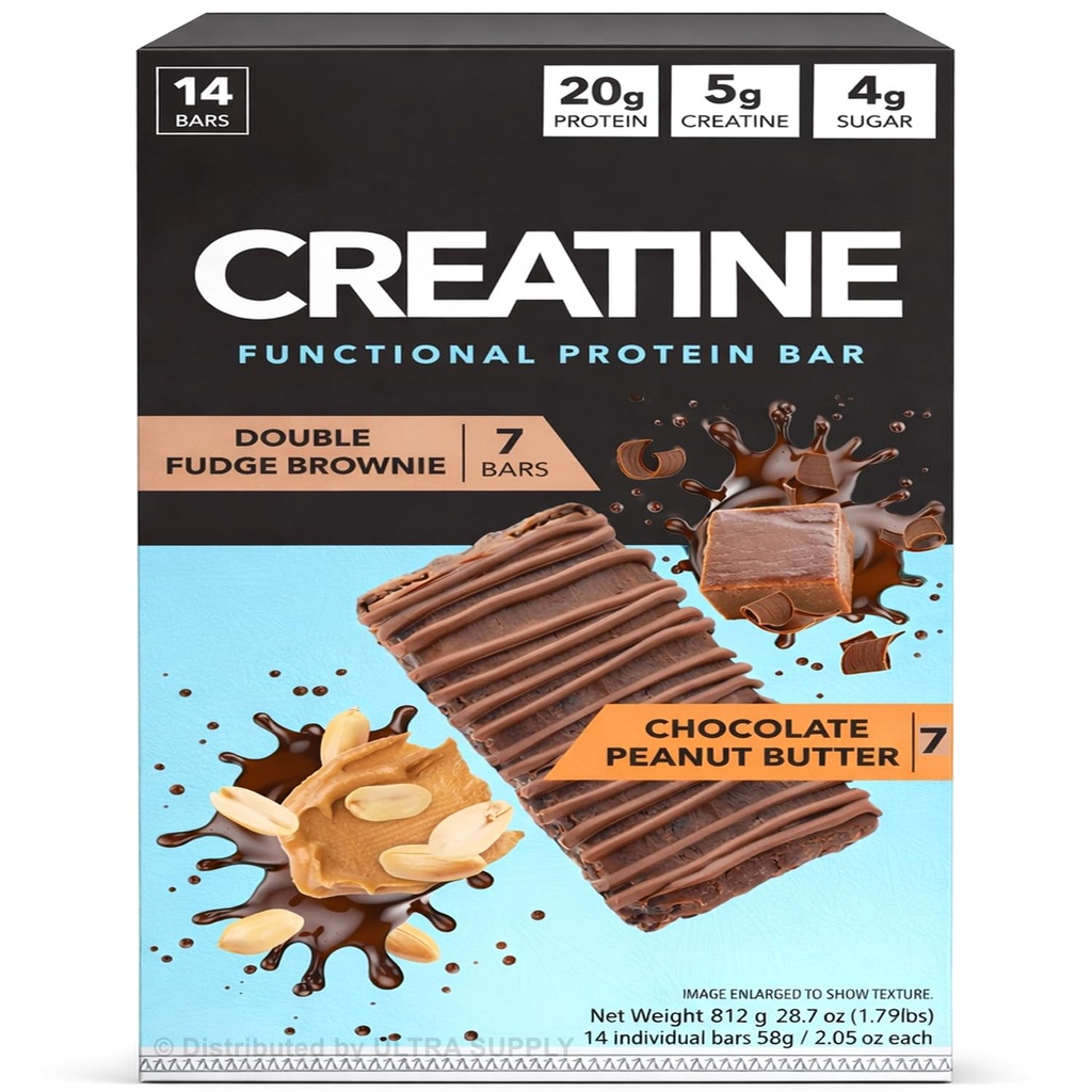 Jimmy Creatine Functional Protein Bar 14 ct Bars 5 g Creatine 20 g Protein Variety Pack