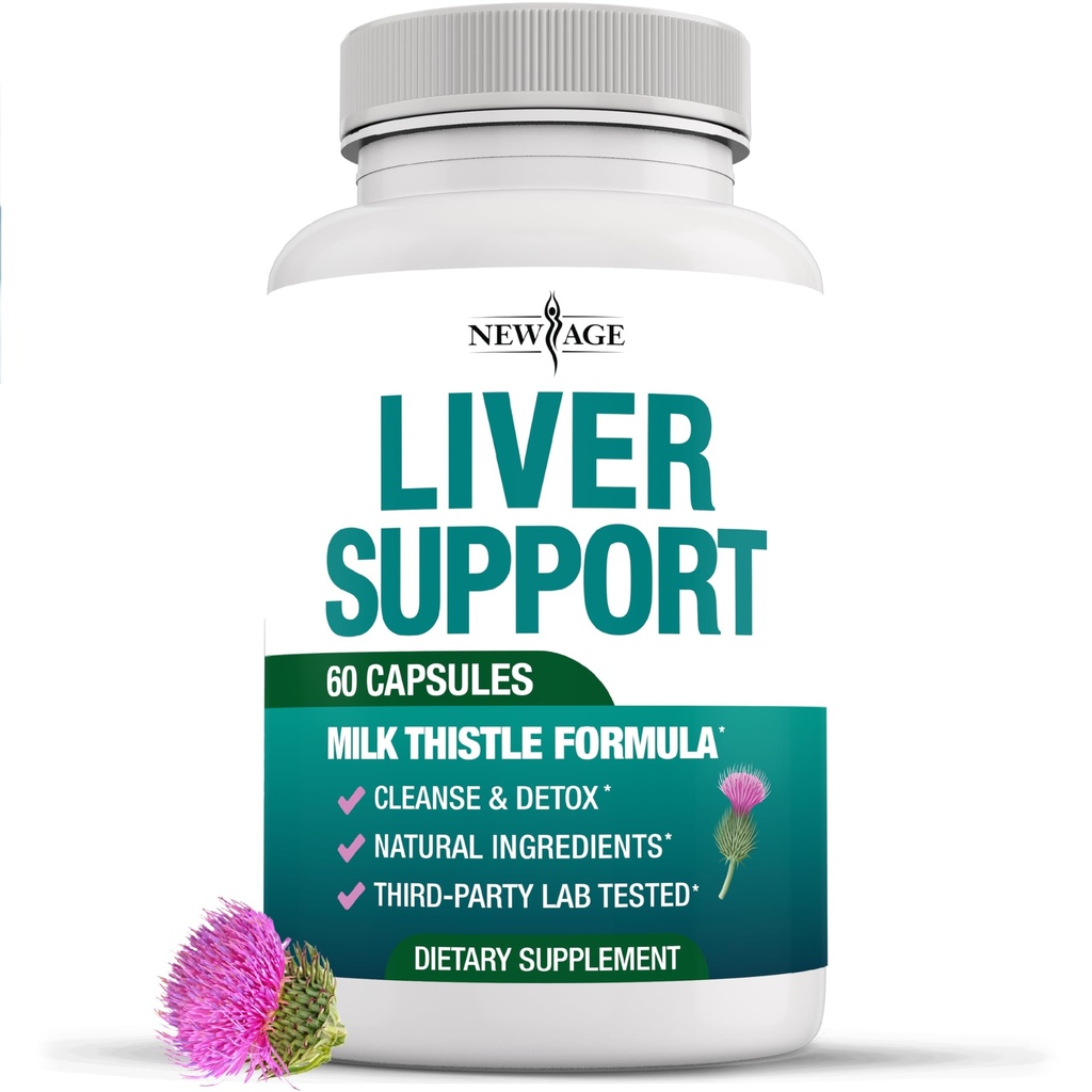 Liver Cleanse Detox & Repair - Milk Thistle Supplement - Liver Support with Choline, Artichoke Extract, Chicory & Dandelion Root Supplement - Milk Thistle Liver Detox & Liver Cleanse - 60 Count