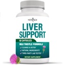 Liver Cleanse Detox & Repair - Milk Thistle Supplement - Liver Support with Choline, Artichoke Extract, Chicory & Dandelion Root Supplement - Milk Thistle Liver Detox & Liver Cleanse - 60 Count