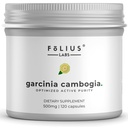 FOLIUS LABS Pure Garcinia Cambogia Extract Supplement 500mg - 100% Natural HCA Extract Concentrated to 60% - Supports Healthy Digestion and Metabolism - 120 Capsules