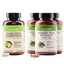 NatureWise [1] Garcinia Cambogia - 60% HCA - Vegan, Non-GMO - 90 Capsules[1-3 Month Supply] + (Pack of 3) Green Tea Extract 1000 mg - Vegan, Non-GMO - 60 Capsules[30-Day Supply]
