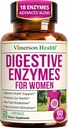Digestive Enzymes for Women – 18 Plant Based Enzymes - Debloat & Bloating Relief w/Bromelain, Papain, Lactase & Amylase – Aids Protein, Dairy, Fiber & Carb Digestion + Gut Health 60 Veggie Caps