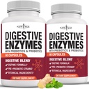 NEW AGE Digestive Enzymes for Gut Health - Probiotic Multi Enzymes with Prebiotics and Probiotics with Lipase for Women and Men for Digestive Health, Daily Enzymes for Digestion - 120 Count