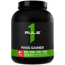 Rule 1 Proteins Mass Gainer - High-Calorie Weight Gain Formula with 1,220+ Calories, 250g+ Complex Carb Blend, 40g All-Whey Protein Per Serving (8 Servings, Strawberries & Crème)