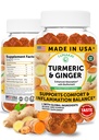 Lunakai USA Made Turmeric and Ginger Supplement Gummies 500mg with Black Pepper – High Absorption Curcumin Turmeric Gummies for Joint Comfort, Daily Immune Support, Non-GMO, 60ct