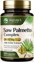Saw Palmetto Prostate Health Supplements for Men 1000mg - 3X Strength with Pumpkin Seed, DHT Blocker Urinary Health and Prostate Support for Mens Health, Vegan, Non-GMO, Bottled in USA - 120 Capsules