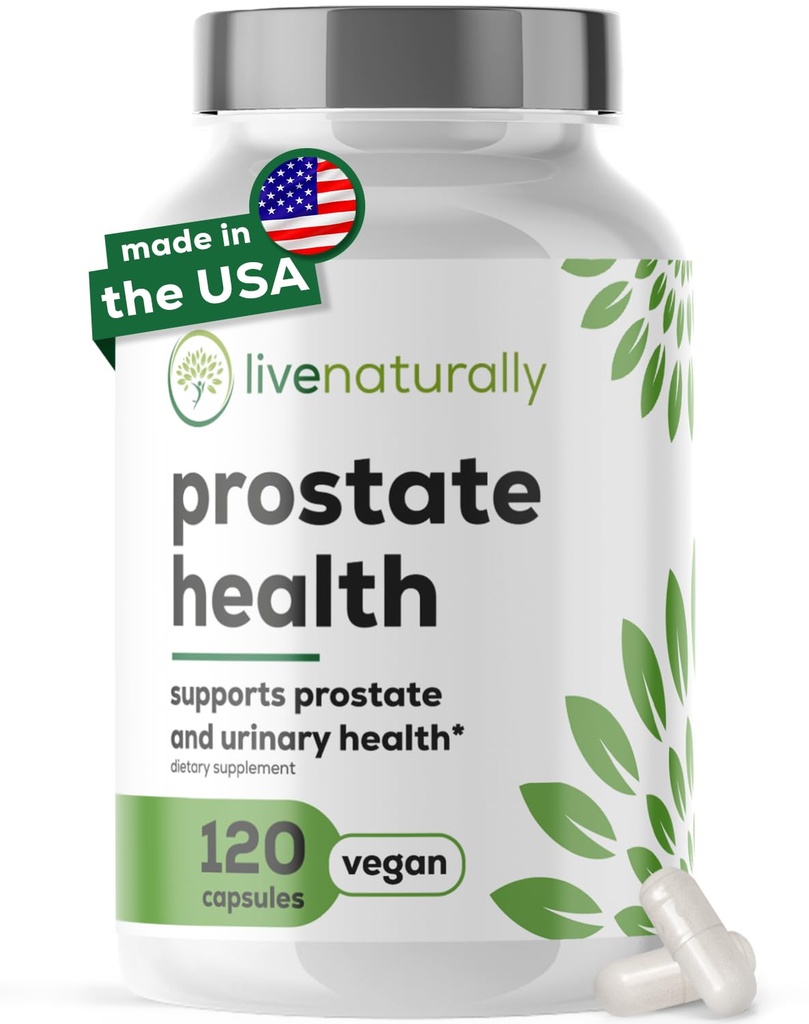 Prostate Health Supplement for Men, Advanced Formula with Saw Palmetto, Pumpkin Seed, Stinging Nettle Root, Zinc, Selenium and Vitamin E, 120 Capsules, Urinary and Prostate Support