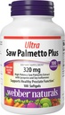 Webber Naturals Ultra Saw Palmetto Plus, 320mg per Softgel, Supports Healthy Prostate Function, Herbal Health Supplement with Lycopene, 100 Softgels, Gluten Free