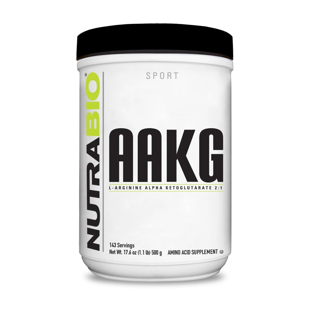 NutraBio Arginine AKG Workout Supplement Powder, 500g Helps Support Lean Mass Gains, Boost Nitric Oxide, and Enhance Muscle Growth