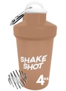 Brown - 4oz Mini Shaker Bottle for Pre Workout, Creatine, Small Scoop Supplements (Not for Protein) Clip & Shaker Ball