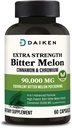 DAIKEN Bitter Melon, Cinnamon & Chromium, 90,000 מ"ג Equivalent Per לשרת כוח נוסף, 100% קפסולות Bitter Melon צמחוני עם Cinnamon Chromium & Zinc, 60 קפסולות