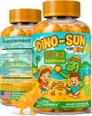 New Elements Kids Vitamin D3 K2 Gummies with Magnesium Glycinate | Strong Bones & Immune Health | Vitamin D3 1000 IU for Kids | Vitamin K2 for Kids 20mcg | Non-GMO, Gluten-Free