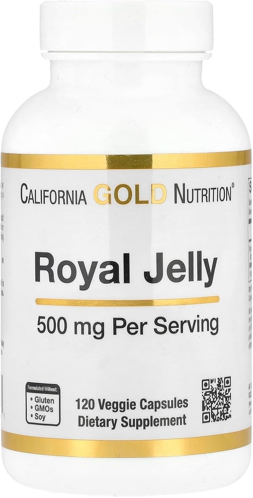 California Gold Nutrition Royal Jelly, 500 mg, 120 cápsulas vegetarianas