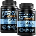9-in-1 Vitamin B Complex - Methylated Multivitamin with B12 Methylcobalamin, Methylfolate, L-5-MTHF & Vitamin C - Methylated B Complex for Women & Men - Non-GMO, Gluten-Free, & Vegan (180 Servings)