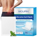 16Pcs Lidocaine Patches, 4% Lidocaine & 3% Menthol - Maximum Strength, Waterproof Patch with Auxiliary Adhesive Layer (12 Non-Woven + 4 PU Film) for Back, Neck, Shoulder, Joint & Muscle Discomfort
