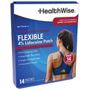 HealthWise Lidocaine Flexible Pain Patch | 4% OTC Lidocaine | 14-Count | Paraben-Free Formula | Temporarily Soothes Minor Aches and Pains | Unscented Formula
