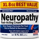 Neuropathy Nerve Relief Cream – Extra Large 8 oz – Maximum Strength for Feet Hands Legs Toes Back – Natural Ingredients Arnica Aloe Vera MSM Vitamins – Fast-Acting Soothing Relief – Super Value 8 oz