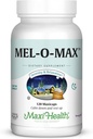 Maxi Health Mel-O-Max - Melatonin - con Valerian Root - Axuda ao sono - 120 cápsulas - Kosher