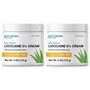 Puregen Labs 5% Lidocaine Cream Maximum Strength Anorectal (hemorrhoidal) Cream | Enriched with Aloe-Vera | Made in USA | 2 Pack- Total 12 Oz