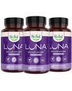 Nested Naturals Luna Herbal Sleep Supplement with Melatonin, Valerian Root, Chamomile | 180 Vegan Capsules (3-Pack) - 60 Capsules Per Bottle