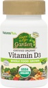 NaturesPlus Source of Life Garden ויטמין D3-60 קפסולות טבעוניות, Pack of 3 - Immune System Support - מוסמך אורגני, non-GMO, Gluten Free - 90 שרתי Total