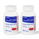 MAJOR Docusate Sodium 250 mg, Extra Strength Stool Softener Laxative for Occasional Constipation Relief – Stimulant‑Free, 100 Softgels (2 Pack)