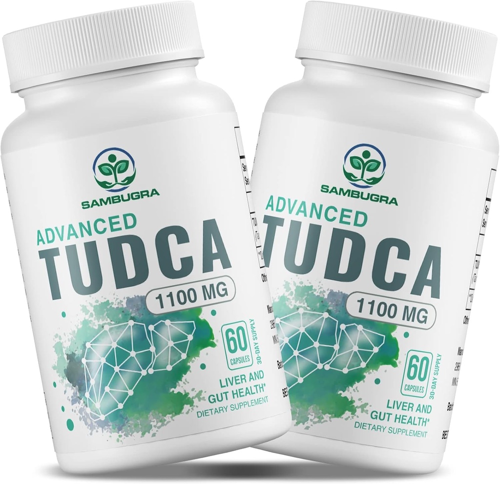 TUDCA Supplements 1100mg, 3rd Party Liver Cleanse Detox və Material üçün TUDCA Liver Supplement sınaq, Ultra Strength Bile Salt Liver Support, 120 Capsules (Paket 2)