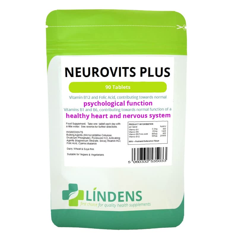 Neurovits 3-Pack x 270 - Vitamin B-12 500mcg B-1 B-6 & Folic Acid B1 B6 B12