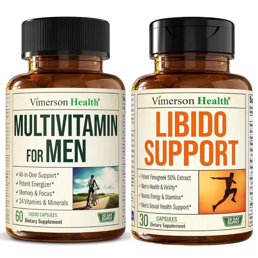 Men's Liquid Multivitamin & Libido Support – Daily Bundle for Energy, Stamina & Mens Health